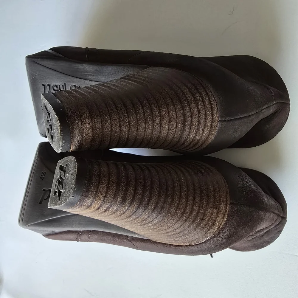 Paul Green Oxford Heeled Brown Leather Size 7 US